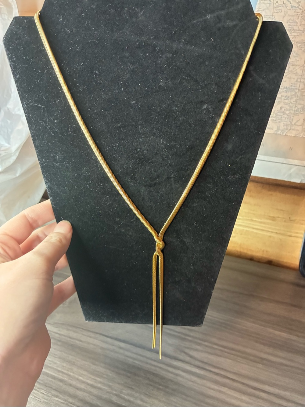Plunder NWT Women’s Gold Long Lariat Necklace